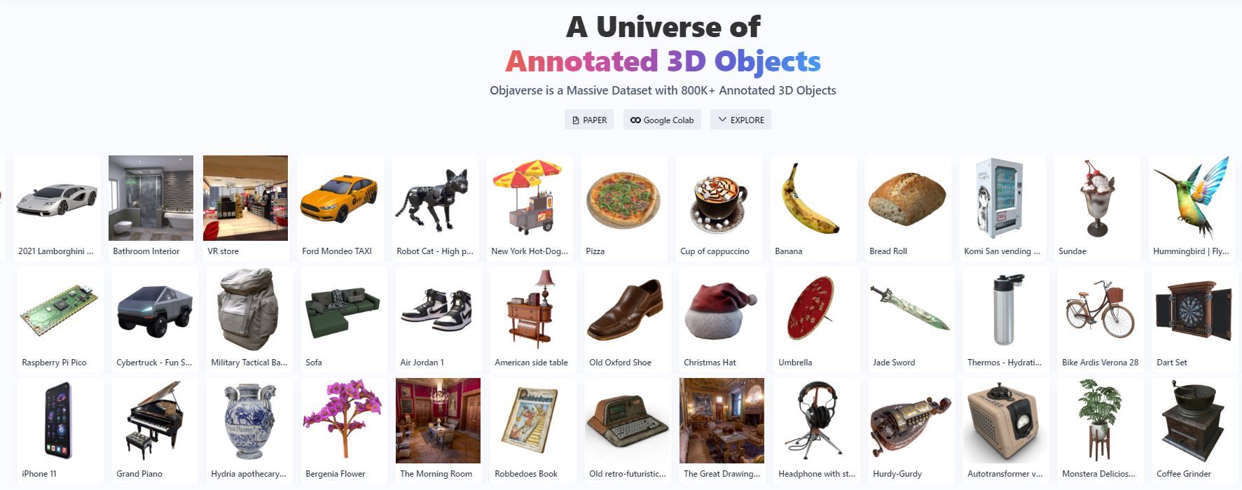 Annotated 3D Objects - Objaverse